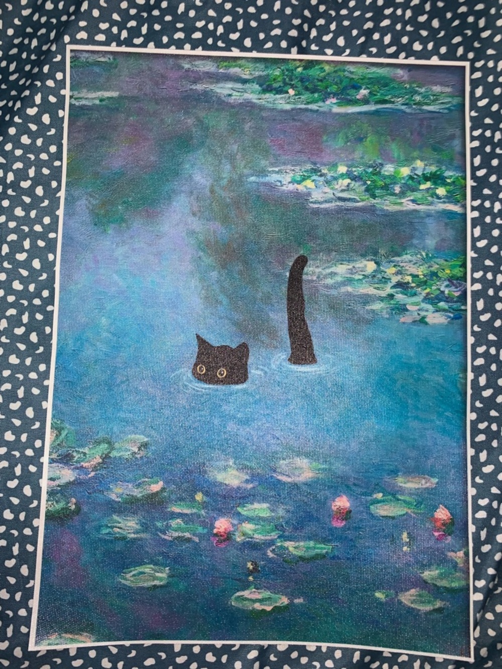 Pond Cat Vinyl Poster